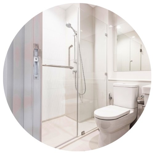 gain de place avec une douche à l'italienne dans un petit appartement